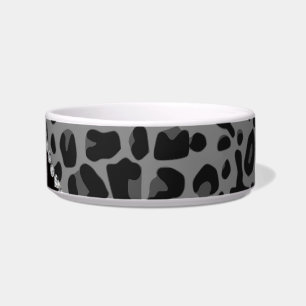 Tigela Leopardo roxo conhecido personalizado do preto do