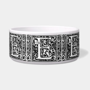 Tigela Letra E Monograma Medieval Art Nouveau