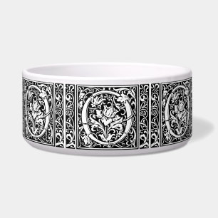 Tigela Letra O Monograma Medieval Art Nouveau