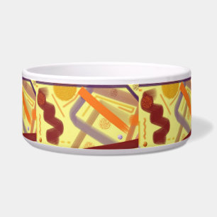 Tigela Lilás Laranja Dourado Borgonha Creme Bege Art Déco
