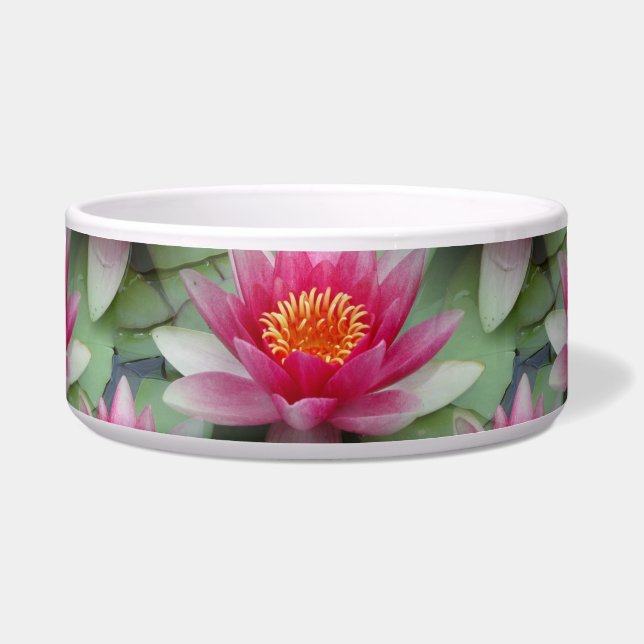 Tigela Lily Cerâmica Cerâmica Pet Bowl, Rosa-Lotus (Frente)