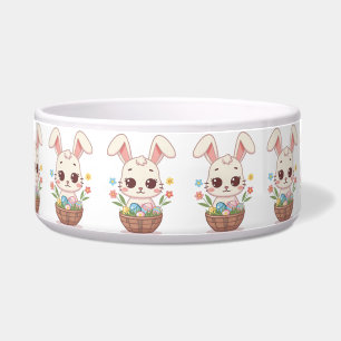 Tigela Lindo Coelho Kawaii de Páscoa Ilustração Pet