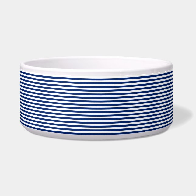 Tigela listras azul-marinho e branco (Frente)