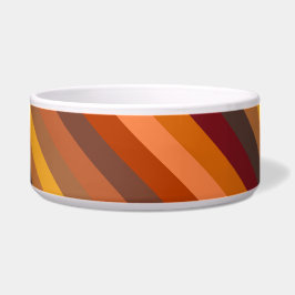 Tigela Listras castanhas e laranja