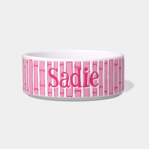 Tigela Listras de Bambu Bambooey em Rosa