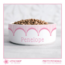 Listras Rosa Borda Entalada Personalizável Pet