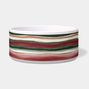 Tigela Listras Rosa Branco Verde Dourado Vermelho