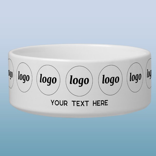 Tigela Logotipo simples Pet do Promocional para empresas (Simple logo with text business branding promotional pet bowl)