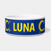 LUNA Cachorro Azul Lua Amarela Estende Céu Noturno
