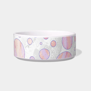 Tigela Luz - teste padrão de bolinhas cor-de-rosa