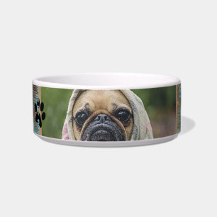 Tigela Madeira fotográfica personalizada de cão