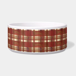 Tigela Madras Xadrez Cair Vermelho