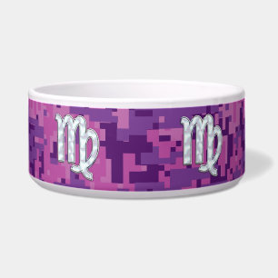 Tigela Mãe de Pearl Virgo Zodiac no Camo Digital Rosa
