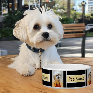Tigela Malshi Cachorro Preto Personalizável