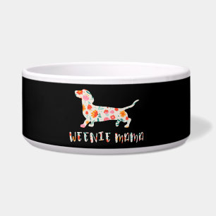 Tigela Mamãe Weenie Dachshund floral