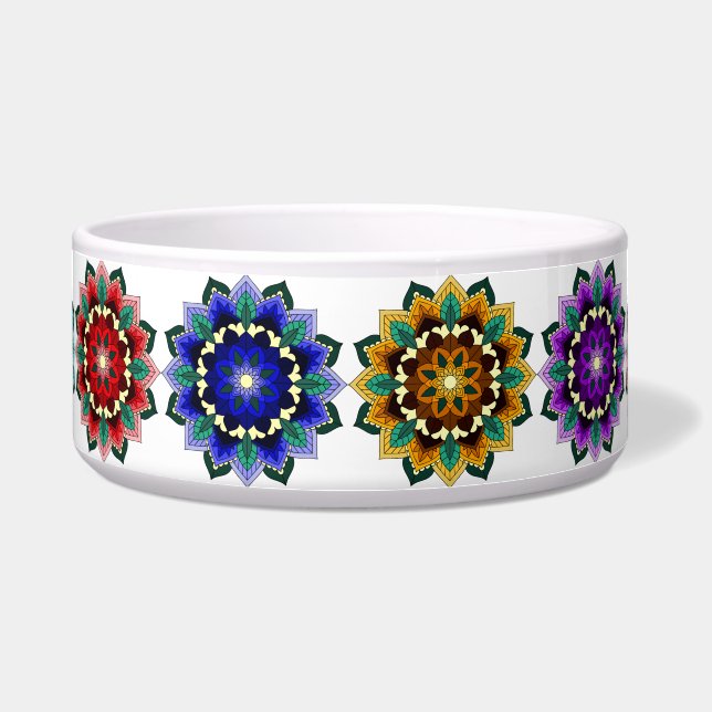 Tigela Mandala em várias cores (Frente)