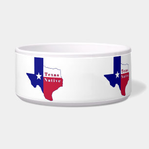 Tigela Mapa nativo da bandeira de Texas