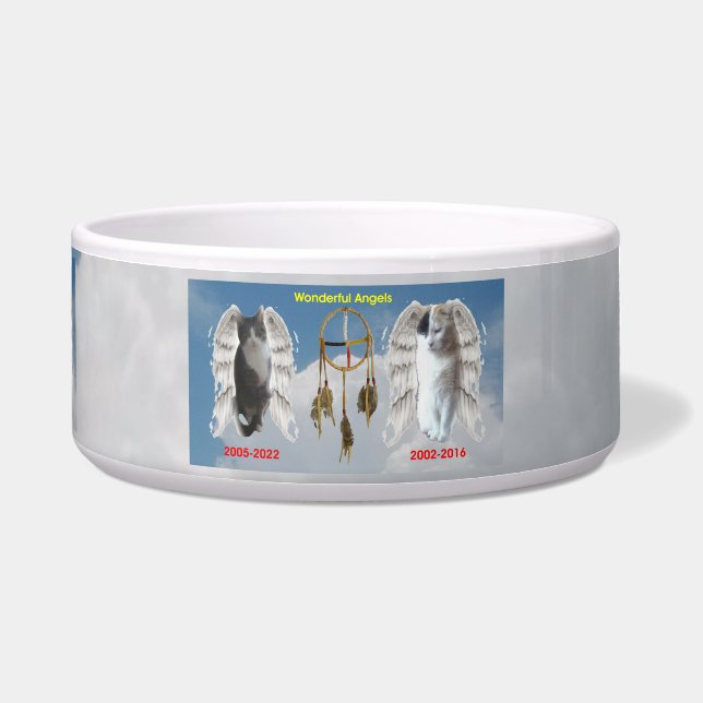 Tigela Maravilhosa Anjos Cerâmicos Grande Pet Bowl (Frente)