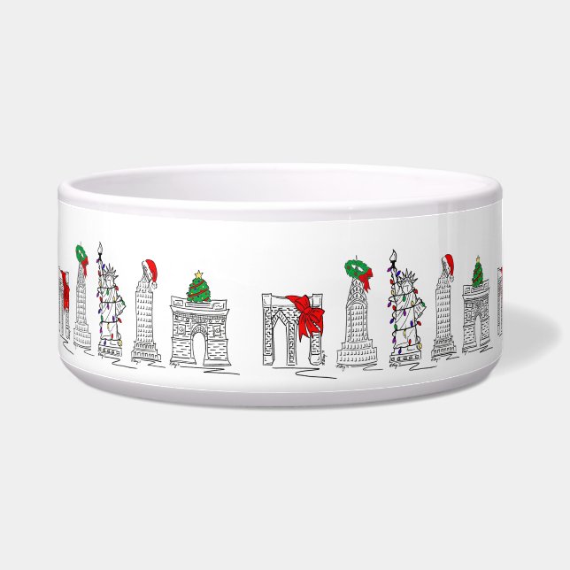 Tigela Marcos de Natal de Férias Nova Iorque NYC (Esquerda)