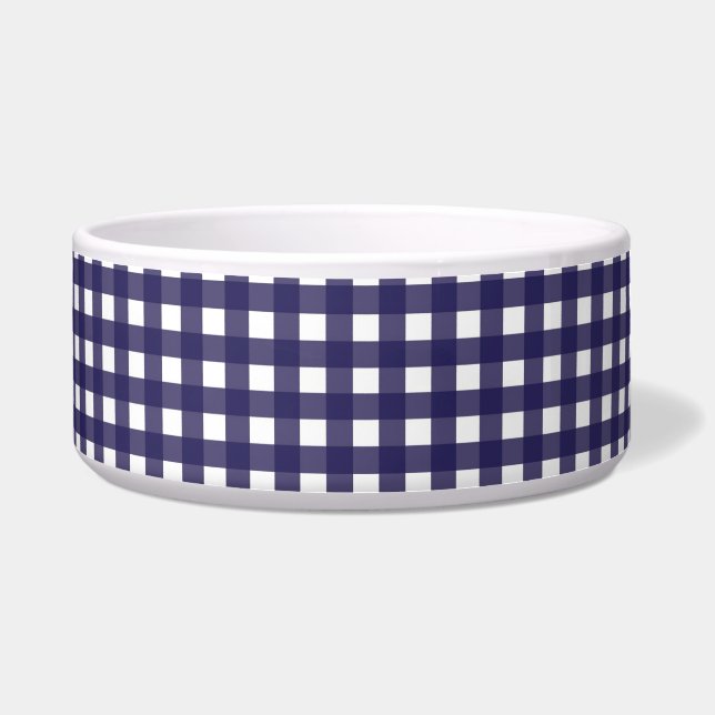 Tigela Marinho e Gingham Branco (Frente)