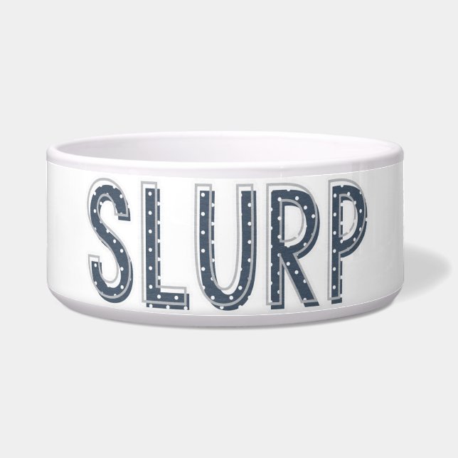 Tigela MARINHO SLURP Blue Cerâmica Pet Bowl (Frente)