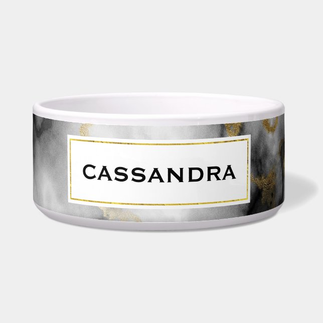 Tigela Mármore das Cinzas Enfumaçados modernas com fita D (Frente)