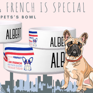 Tigela Mascote FRANCESA editável Não sou perfeito