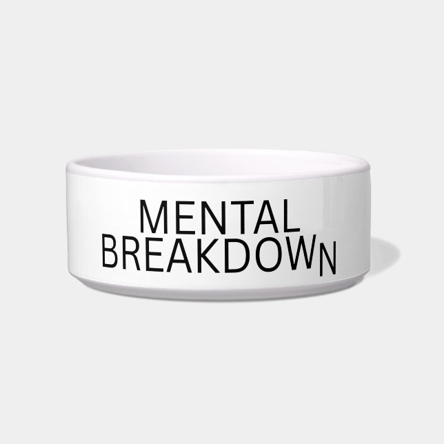 Tigela Mental Breakdown Aesthetic Industrial Pet Bowl (Frente)