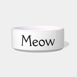 Tigela Meow Porcelain Alimentando Bowl Para Seu Gato