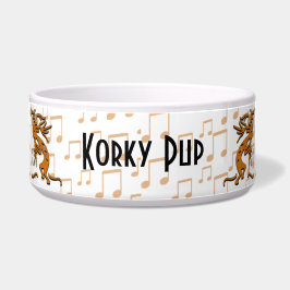 Tigela Merrymaker de Kokopelli da dança com notas