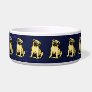 Tigela Meu bebê pug de cor creme