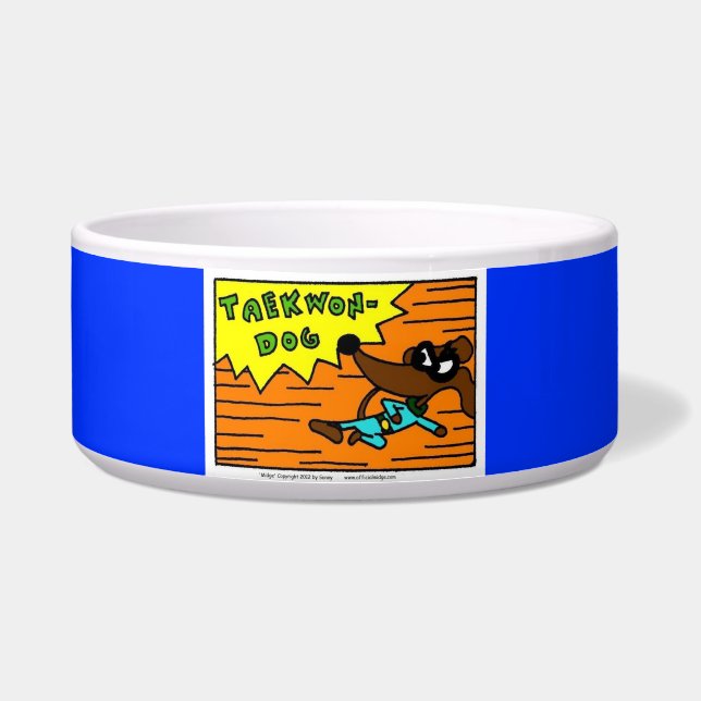 Tigela Midge TAEKWON-DOG Pet Bowl - Azul (Frente)