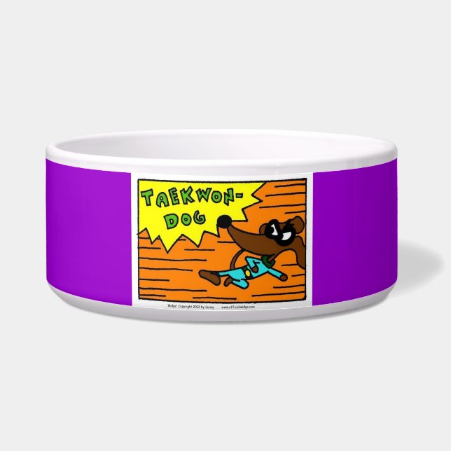 Tigela Midge TAEKWON-DOG Pet Bowl - Roxo (Frente)