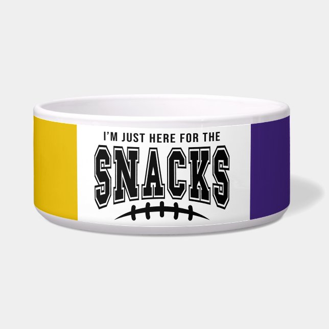 Tigela Minnesota Vikings Aqui Para O Pet De Snacks (Frente)