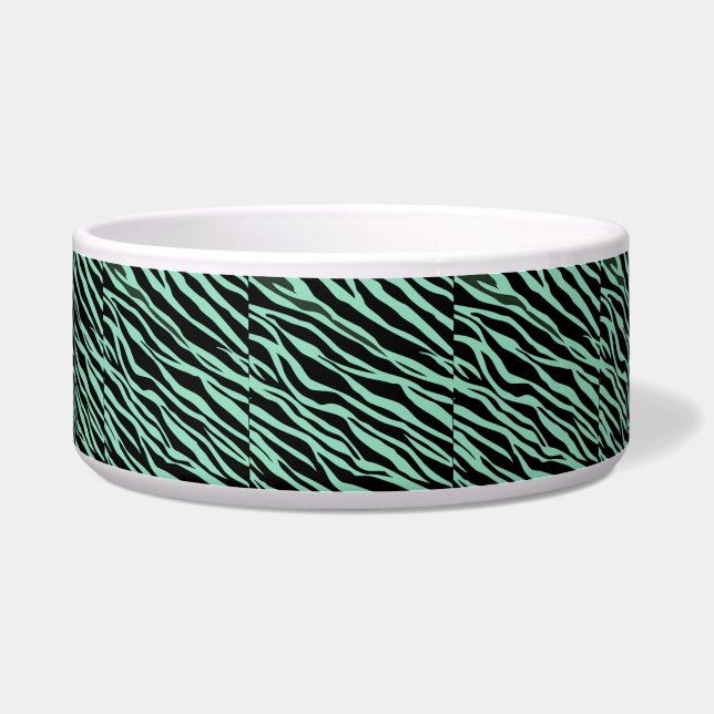 Tigela Mint Green Zebra Striped (Frente)