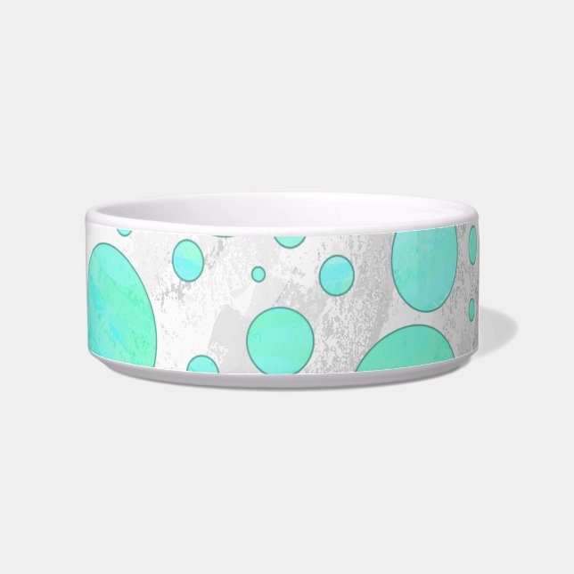 Tigela Mint Ice Aqua Bolinhas Azuis (Direita)