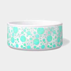 Tigela Mint Ice Aqua Bolinhas Azuis