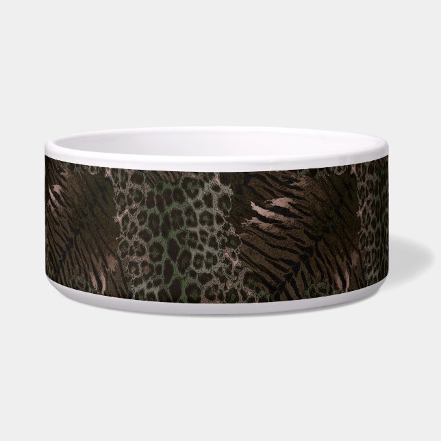 Tigela Moda pele de tigre leopardo (Frente)