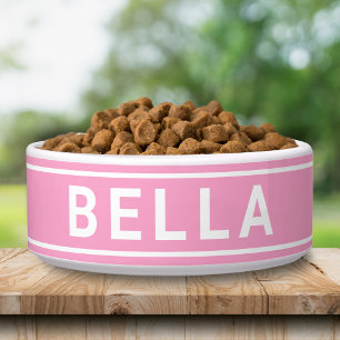 Tigela Modelo de Comida de Pet de Nome Simples Personaliz