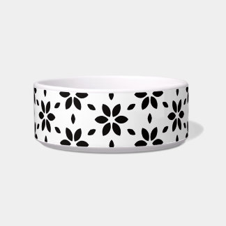 Tigela Modern Black and White Abstract Floral