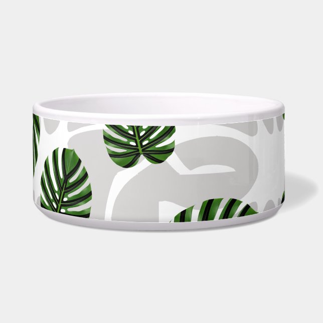 Tigela Modern Boho Botanical Leaves Pattern (Frente)