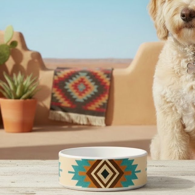 Tigela Modern Southwest Style Ceramic Pet Bowl (Criador carregado)