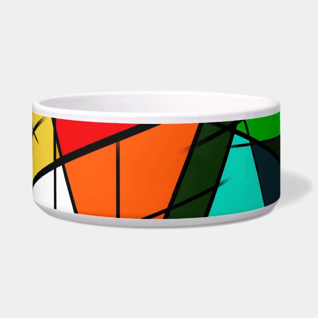 Tigela Modern Triangle Colorful Geometric  (Esquerda)