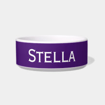 Moderno Simples Minimalista Roxo Branco Pet Gato C