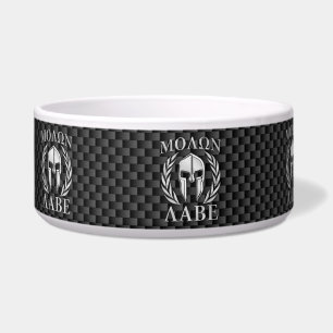Tigela Molon Labe Chrome Style Spartan Armor Carbon Fibra