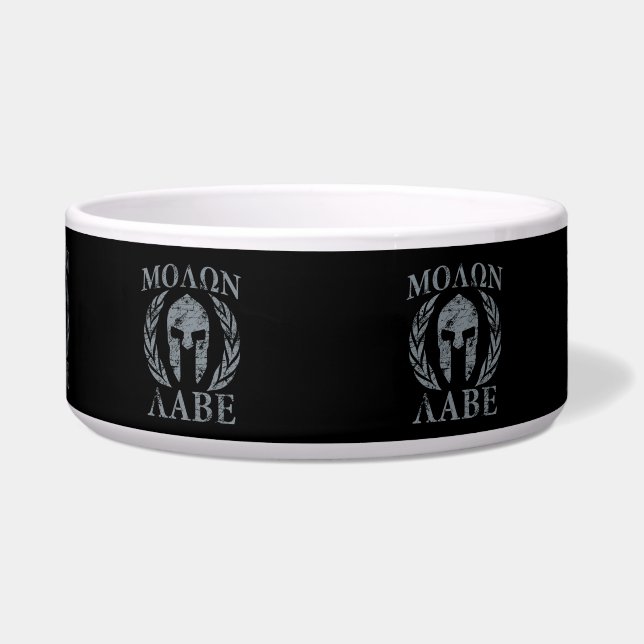 Tigela Molon Labe Grunge Spartan Armor (Frente)