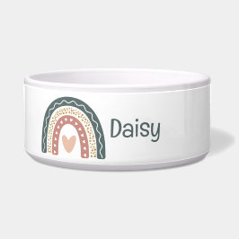 Tigela Monograma Arco-íris Boêmio para Alimentação de Ani