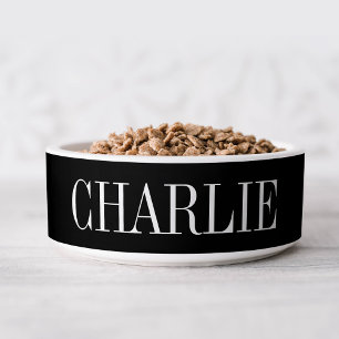 Tigela Monograma de Nome Clássico Charlie Preto