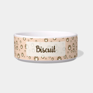 Tigela Monograma de Padrão Laranja Claro de Biscoitos com