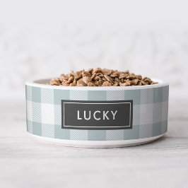 Tigela Monograma de Verificação de Buffalo Azul | Cores e